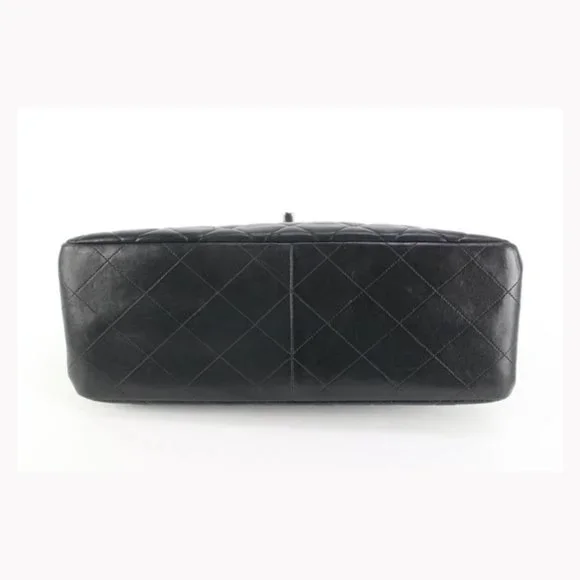 Chanel Black Quilted Lambskin Jumbo Double Flap Classic Bag 55cz55s - Picture 9 of 12